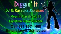 Sponsor - Diggin' It, DJ and Karaoke Services